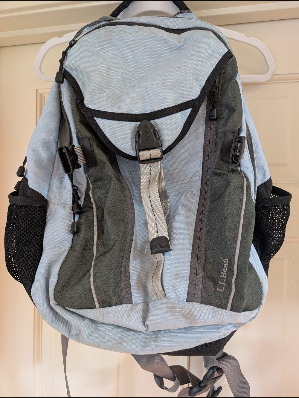 L.L. Bean Backpack Travel Hiking Laptop Sleeve Light Blue, Grey, Black